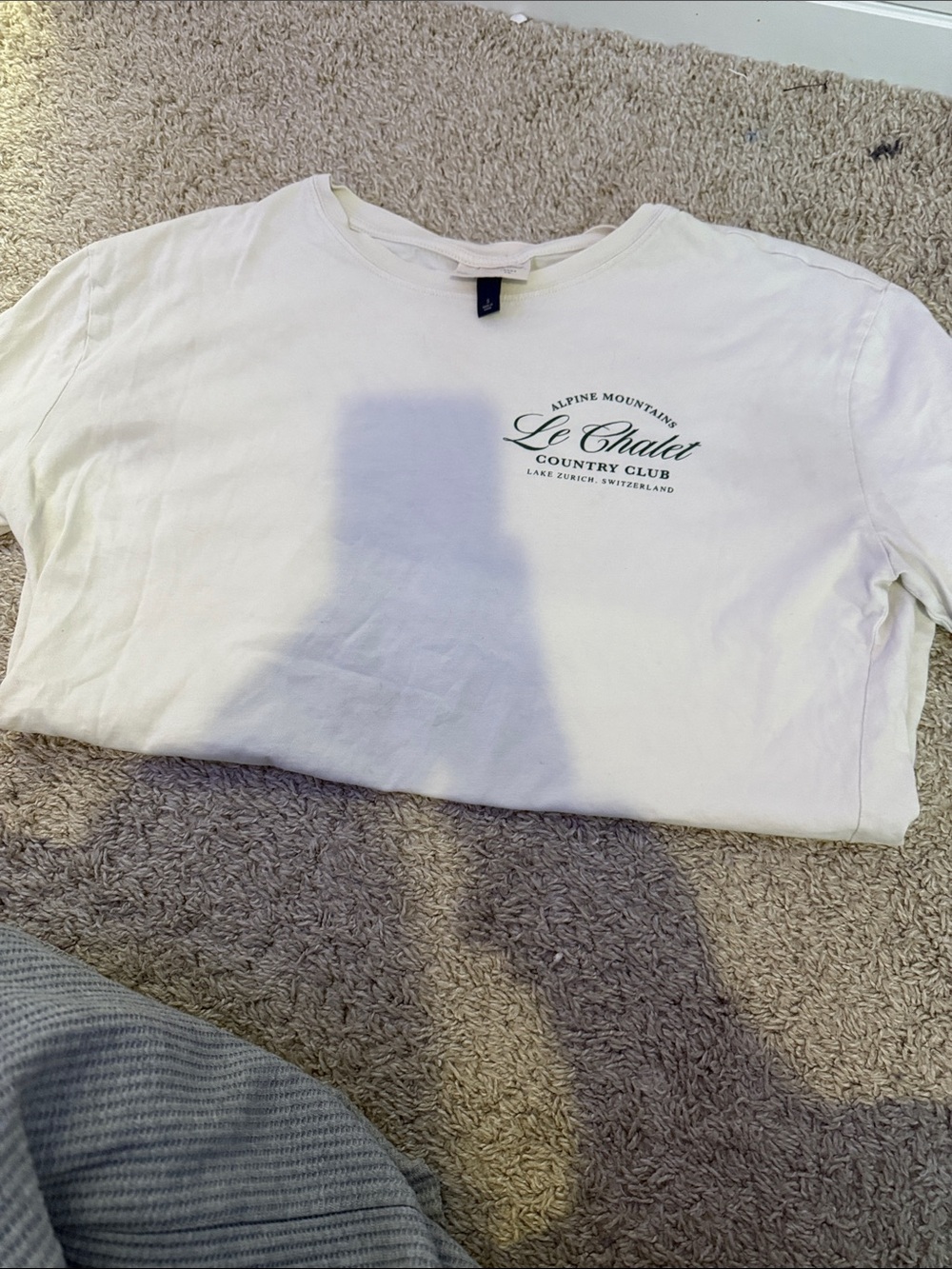 Le Chalet Country Club Logo Tee - Cream White